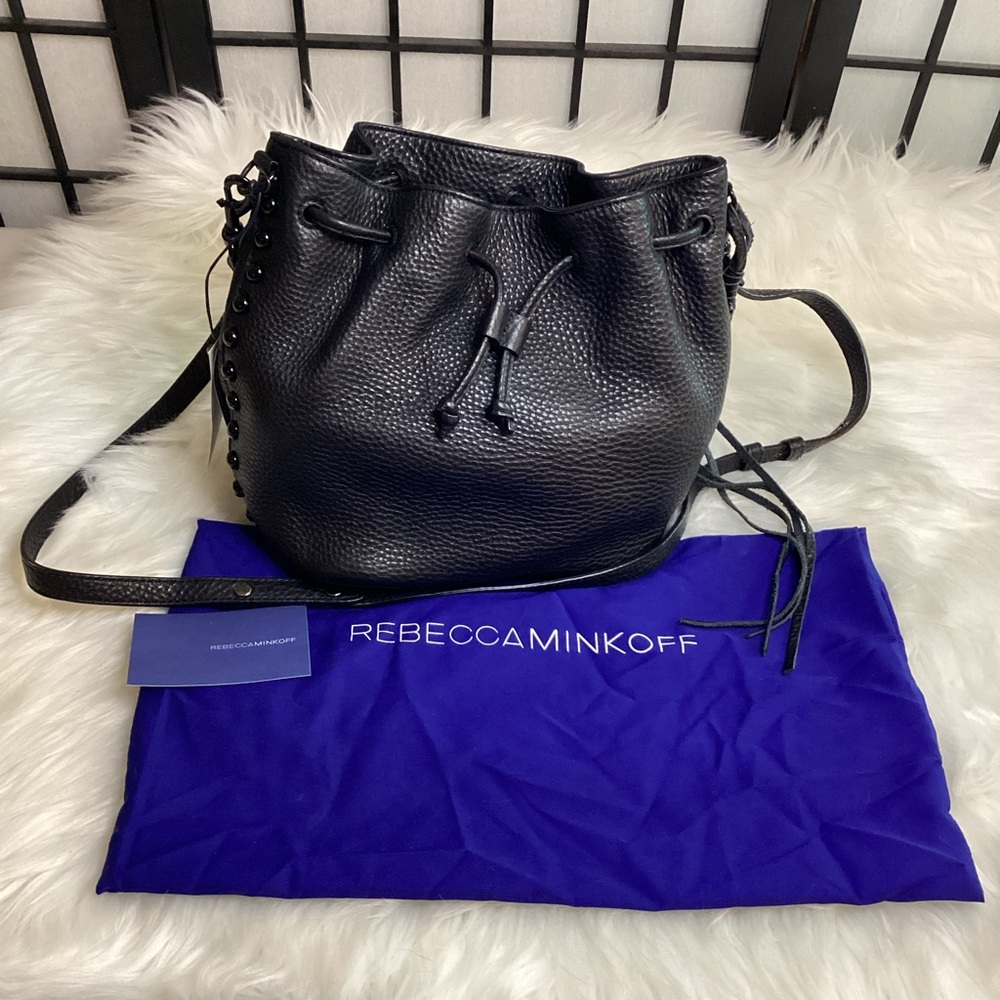 Rebecca Minkoff Leather Bucket Bag - Black - NWT